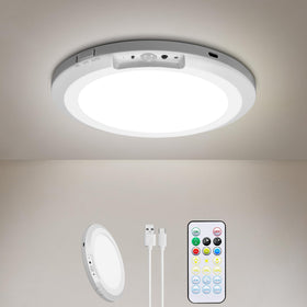 HLCZLUZ rechargeable motion-sensor ceiling light in use for hallway illumination