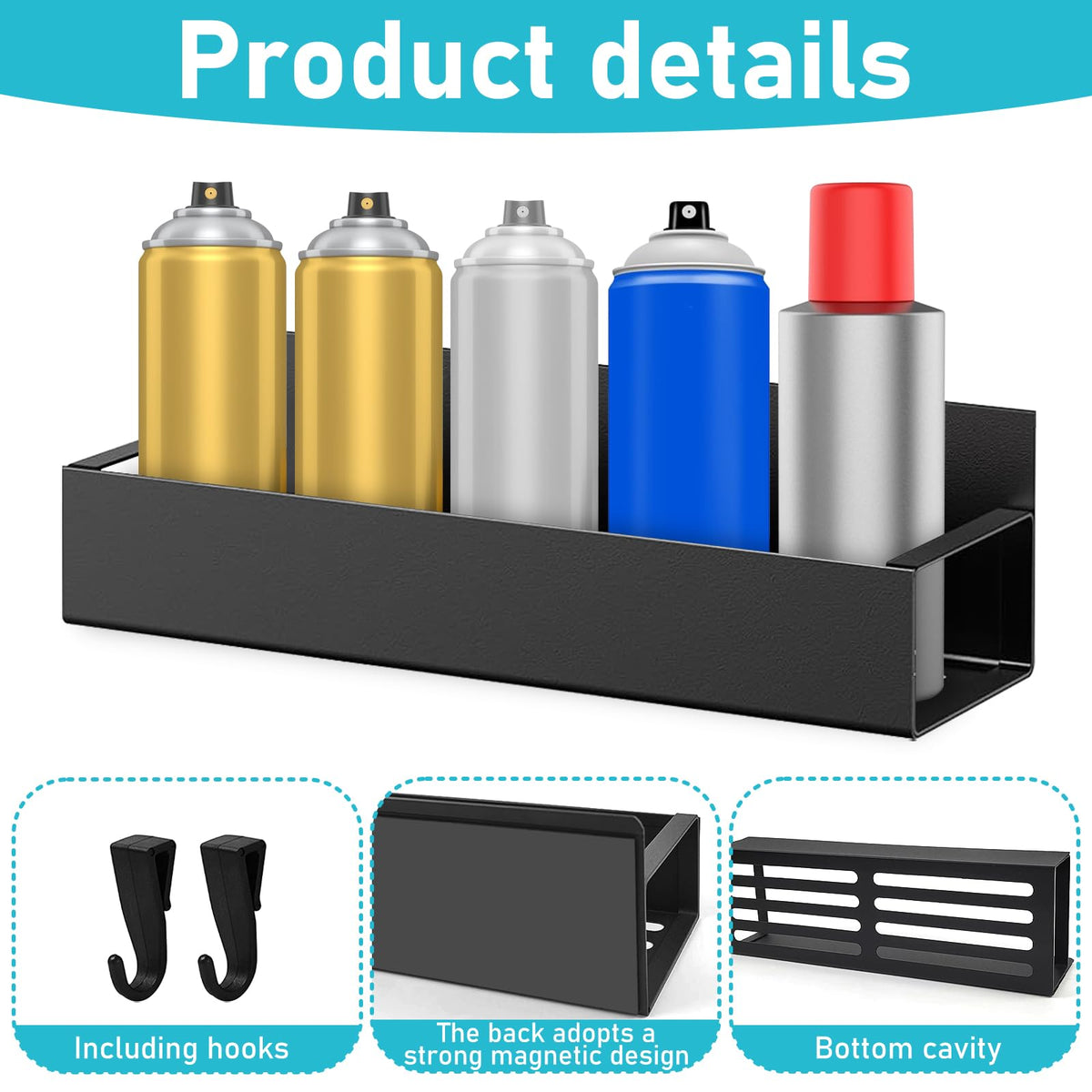 Hlimior moveable magnetic mount attaches to metal surfaces for flexible placement