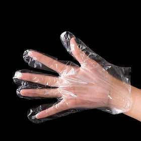 HLIN gloves protecting hands while handling sauces and messy foods.