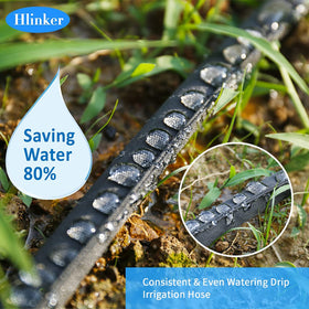 Hlinker 2-pack 50ft flat soaker hose for efficient garden watering