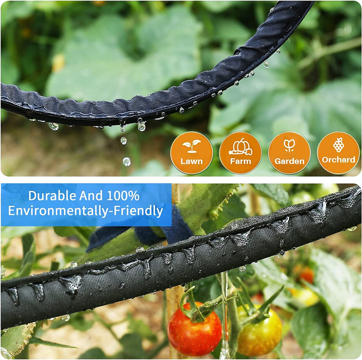 Hlinker raised bed irrigation using soaker hose for even moisture