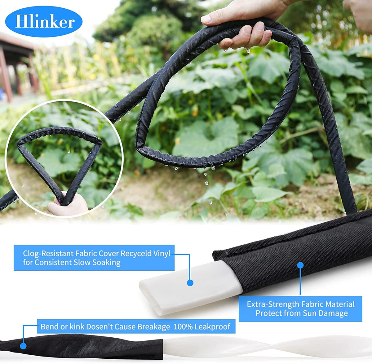 Hlinker UV-resistant rubber hose built for outdoor use