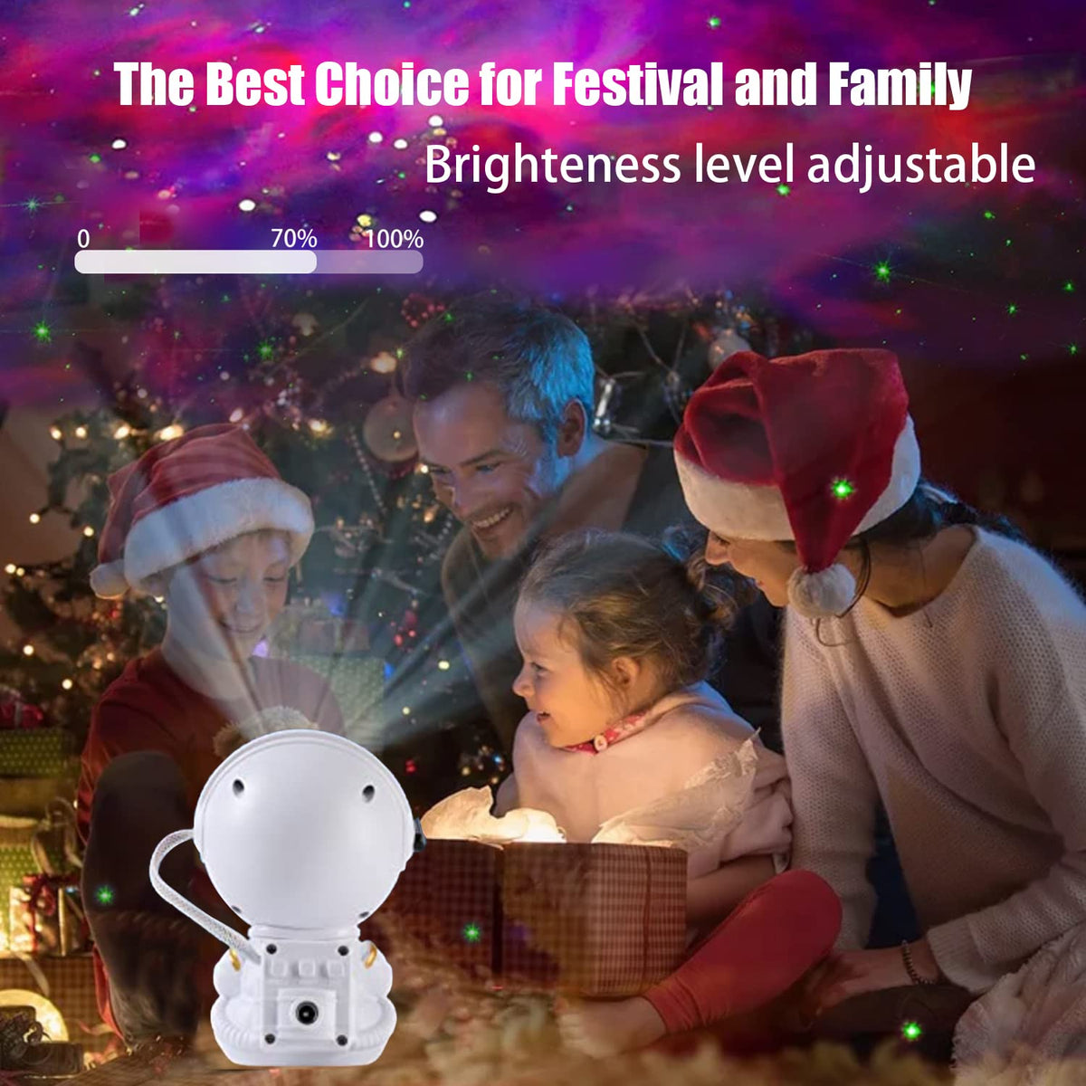 HLKZine Bedroom decor gift ready galaxy projector for kids and guests.