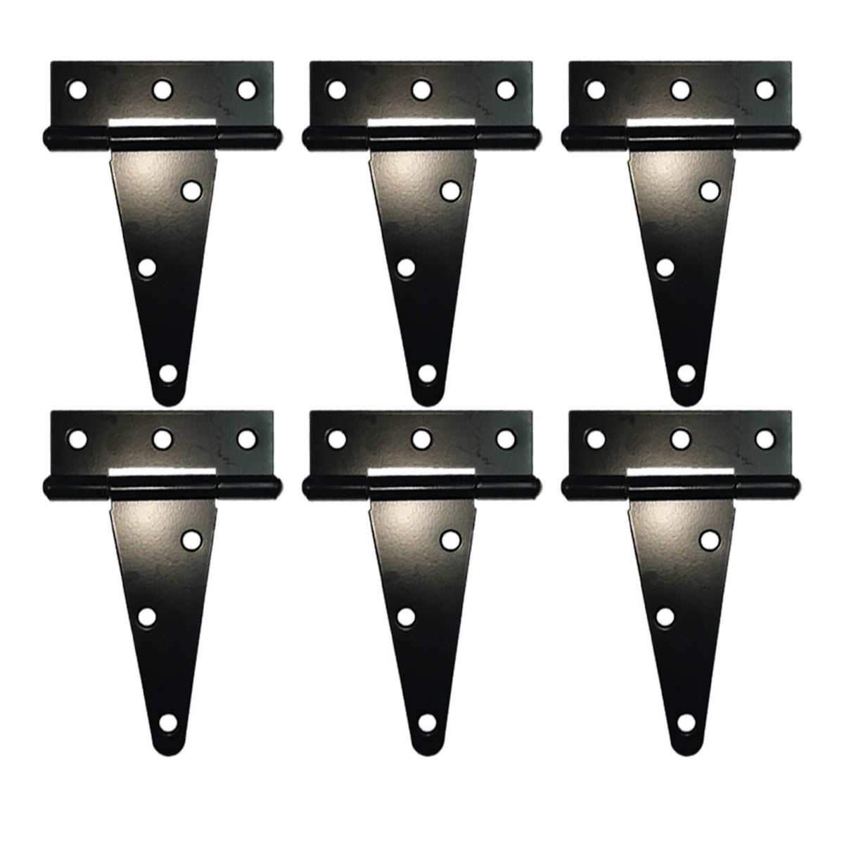 HLMOptimo heavy-duty 4-inch hinge in black for outdoor gates and doors.