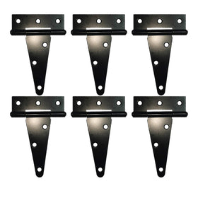 HLMOptimo heavy-duty 4-inch hinge in black for outdoor gates and doors.