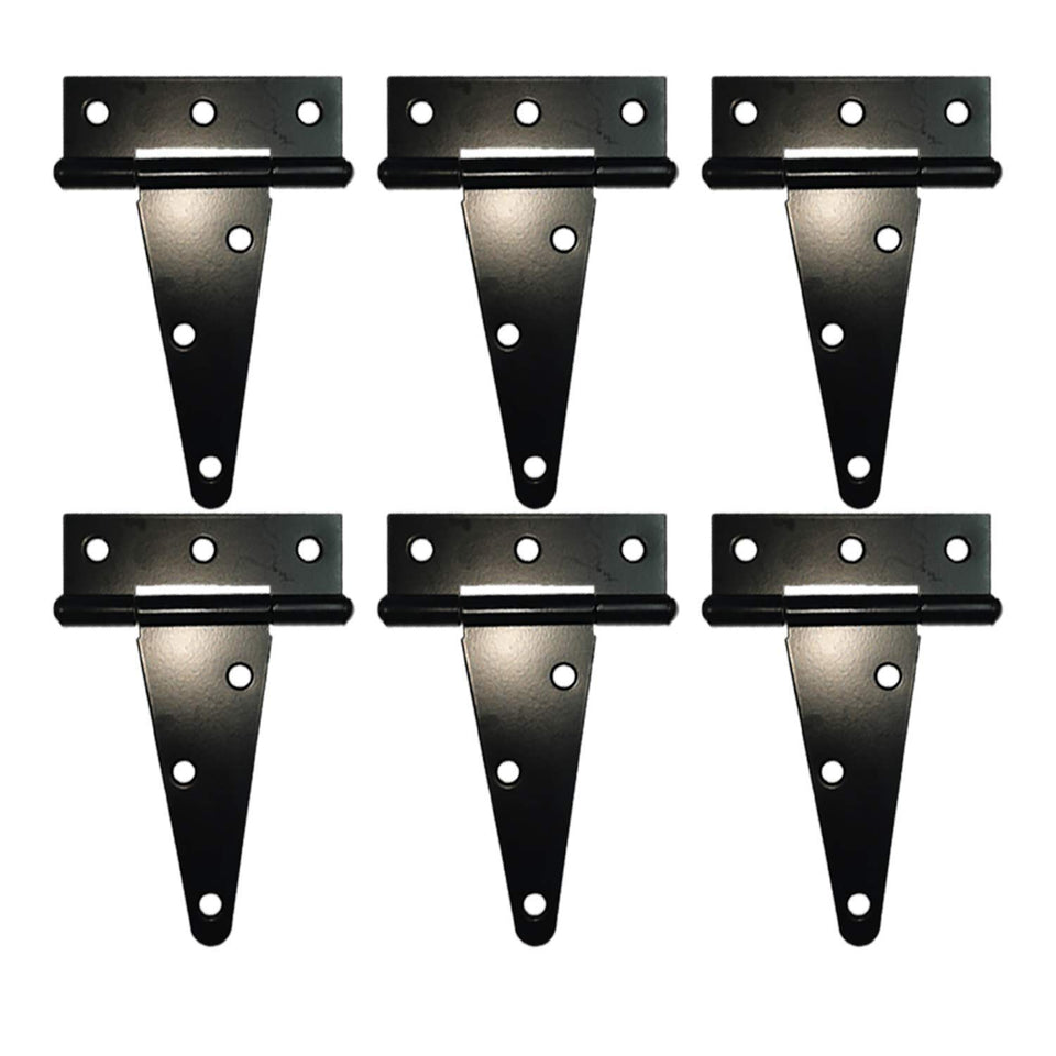 HLMOptimo heavy-duty 4-inch hinge in black for outdoor gates and doors.