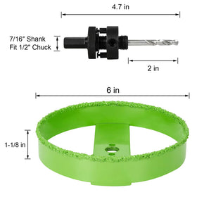 HLOFIZI 1-1/8 inch cutting depth enables accurate recessed light holes.