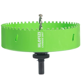 HLOFIZI hole saw arbor fits 1/2 inch chucks for quick setup.