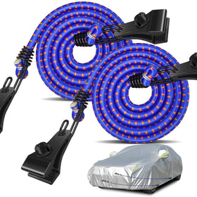 Hlogree gust strap clip front view securing car cover against wind