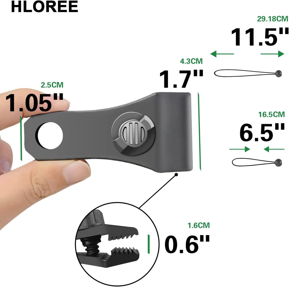 HLOGREE clip's rugged jaws resist slipping during camping