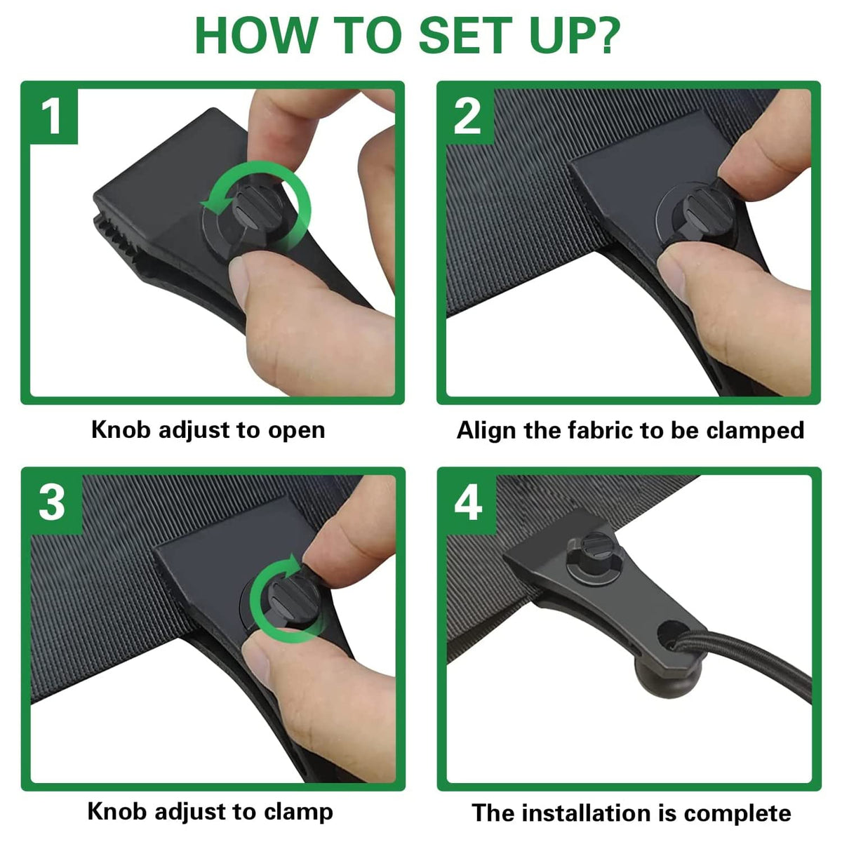 HLOGREE tarp clips suitable for marine and automotive use