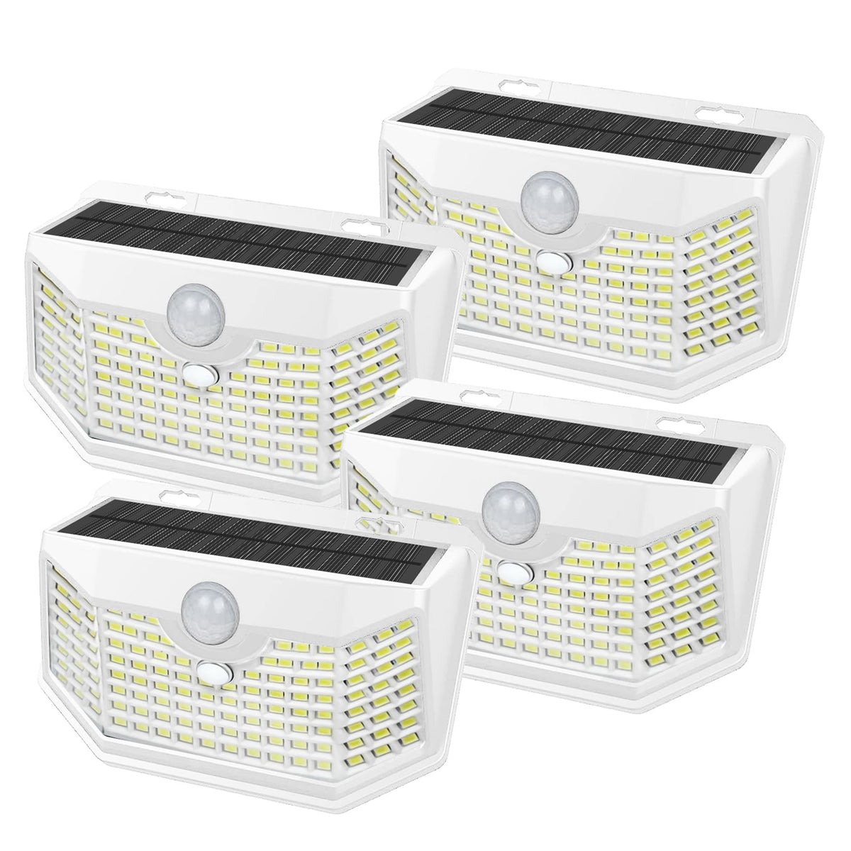 HMCITY 120 LED solar lights on wall for bright night entry