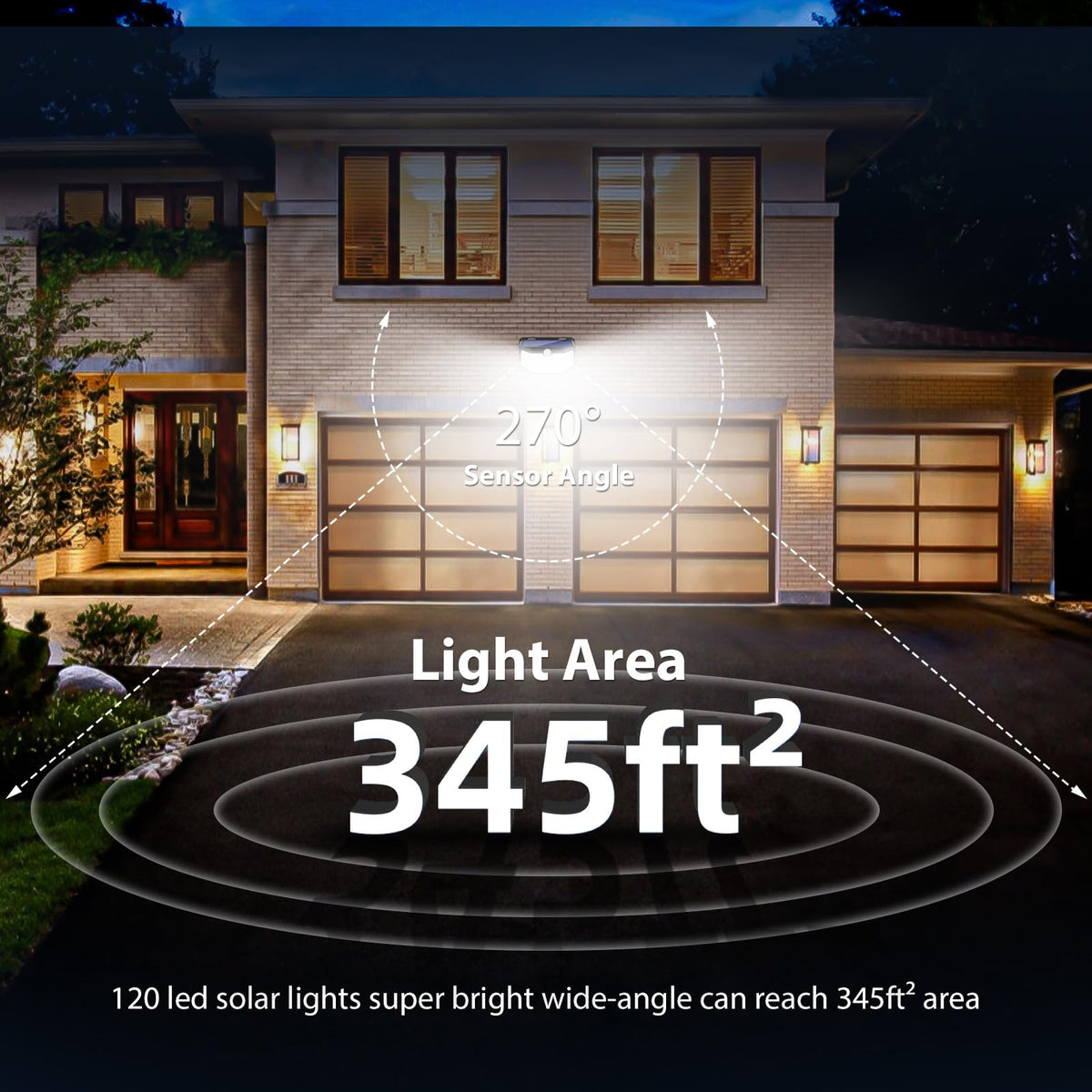HMCITY solar lights backyard two-pack for broader perimeter brightness