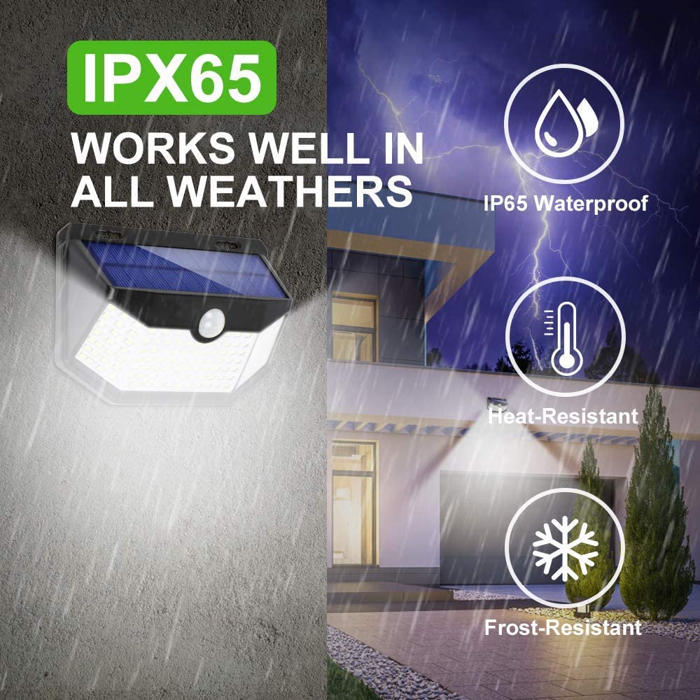 HMCITY solar lights IP65 waterproof design withstands rain and snow