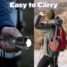 HMFREE durable aluminum body resists wear for rugged outdoor use.
