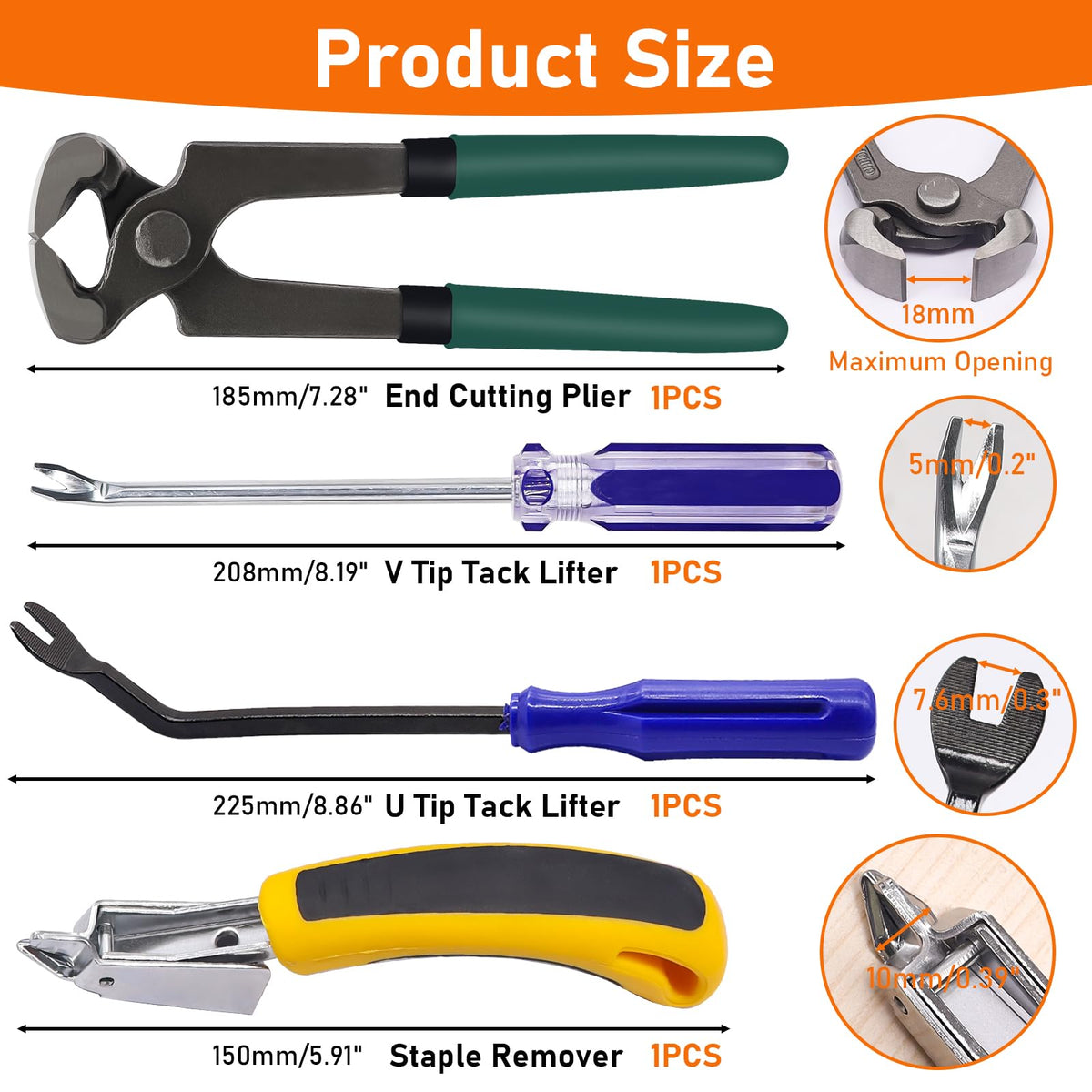 Hmknana nail tack remover tips for quick, clean pull.
