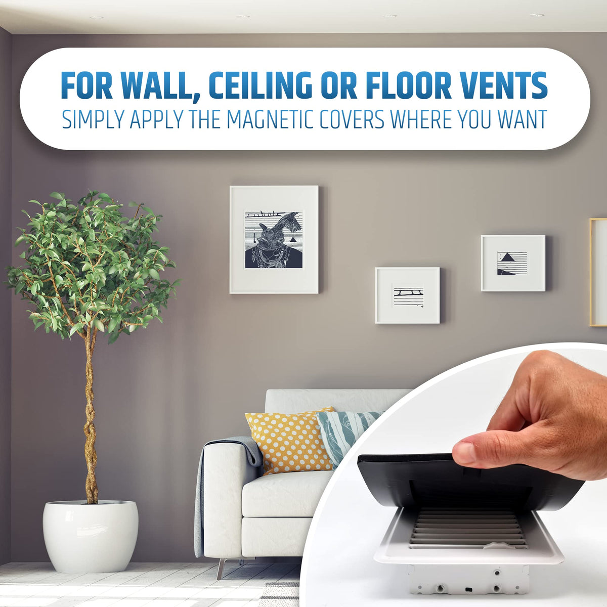 HMmagnets durable patent-design vent cover stands up to daily use