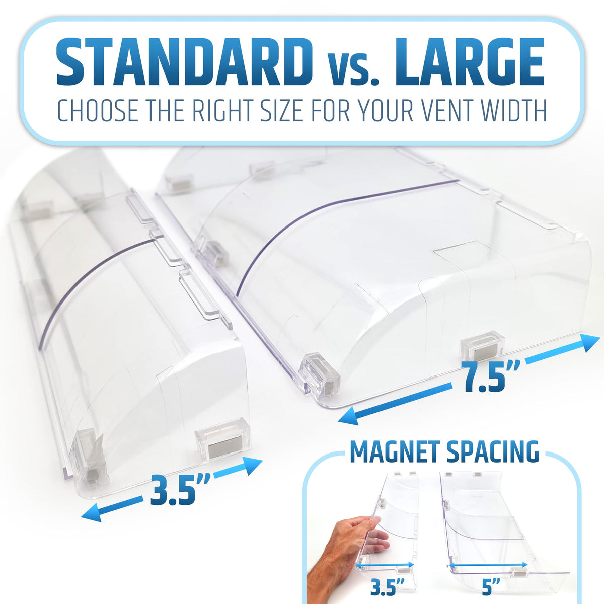 HMmagnets large vent deflector no-tools-install for quick setup