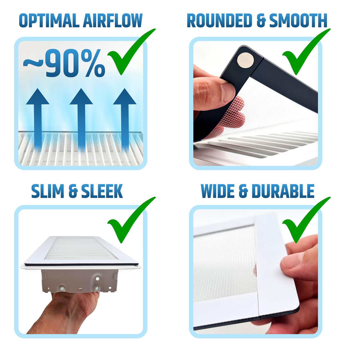 HMmagnets reusable vent screen kit maintains tidy vents over time.