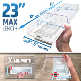 HMmagnets vent extender withstands heat up to 266°F for hot air