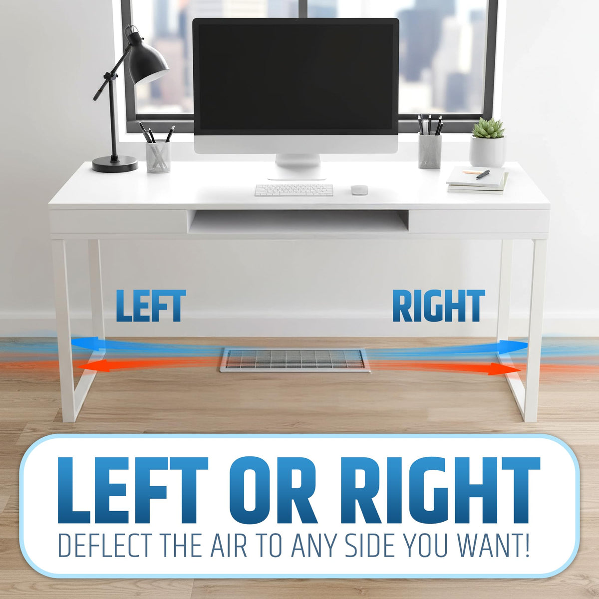HMmagnets sideways deflector fits 3-6 inch vents with discreet appearance