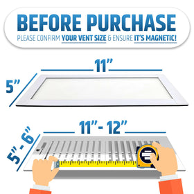HMmagnets strong corner magnets keep the screen secure on metal vents.