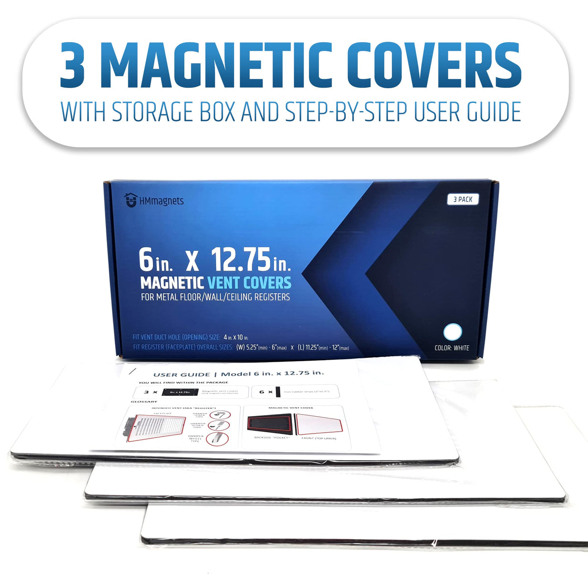 HMmagnets easy-install vent cover requires no tools.