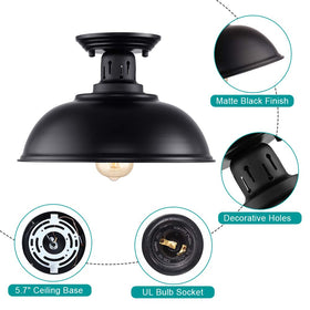 HMVPL semi flush mount ceiling design blends with modern and rustic decor.