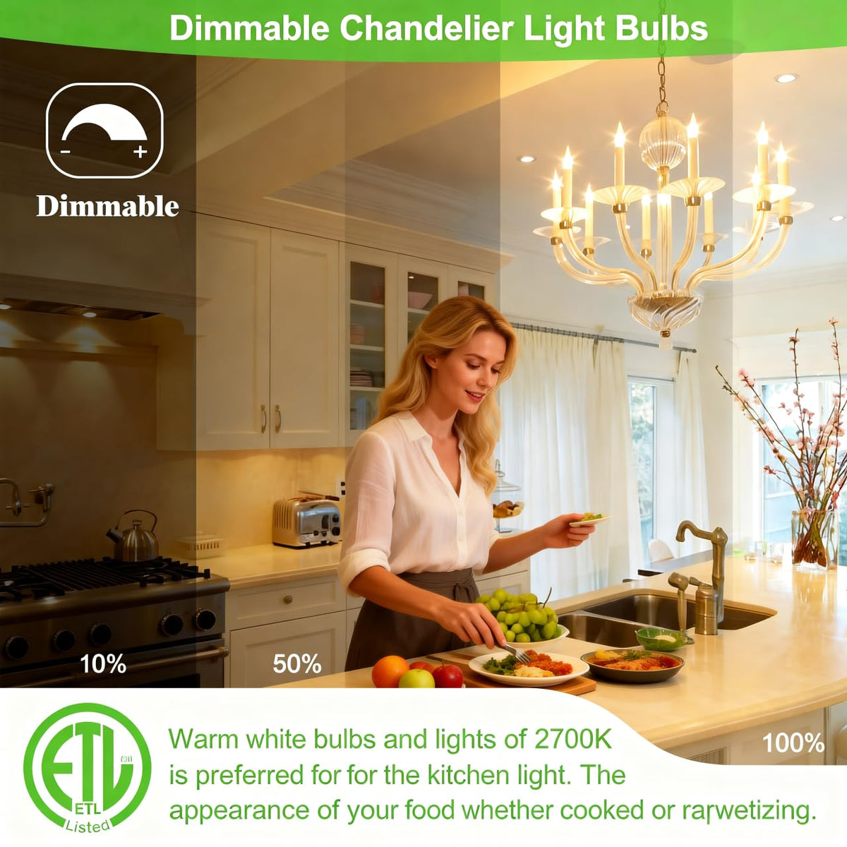 HMYYJT CA10 flame-tip LED bulb for elegant candlelight ambiance