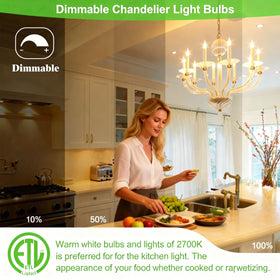HMYYJT CA10 flame-tip LED bulb for elegant candlelight ambiance