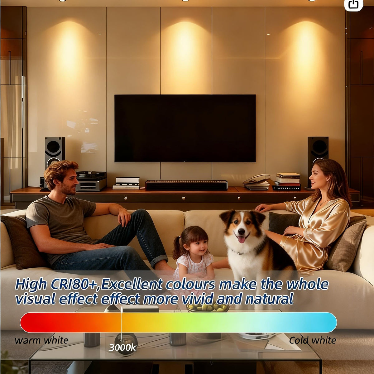 HMYYJT MR16 LED bulb 3000K warm white creates eye-friendly ambiance indoors and outdoors.