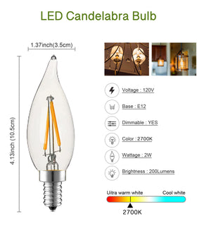 HMYYJT LED bulbs soft warm 2700K glow through clear glass