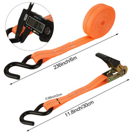 HNBun ratchet strap with safety lock S-hooks in action