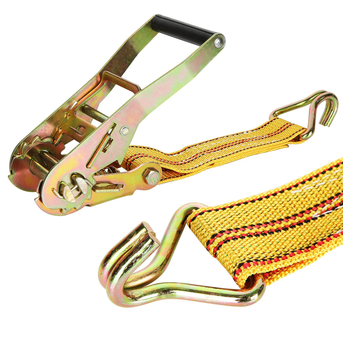 HNBun heavy-duty yellow webbing resists wear for long-lasting cargo securing on various loads.