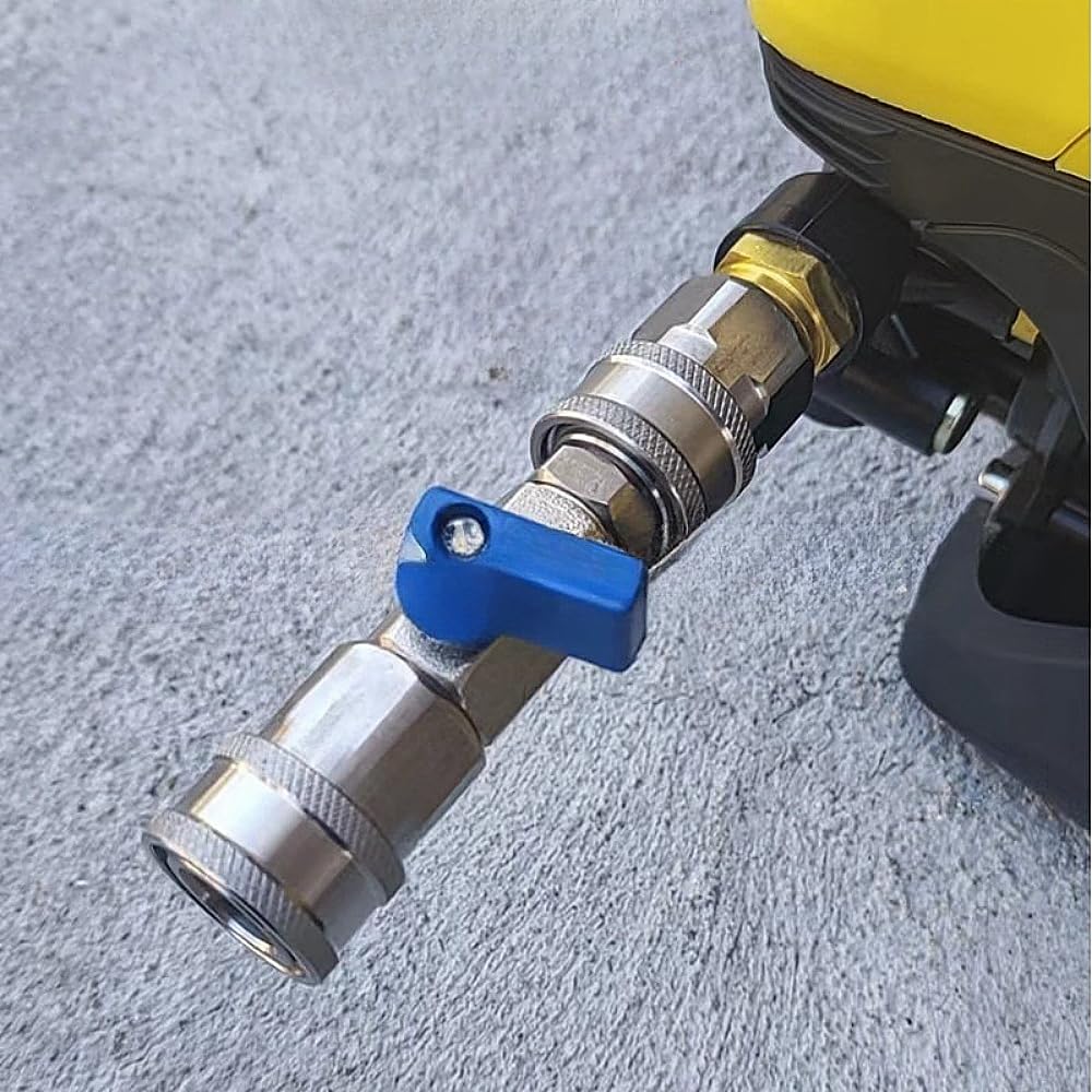 HNOYGNU stainless ball valve promotes leak resistance on spray workflows.