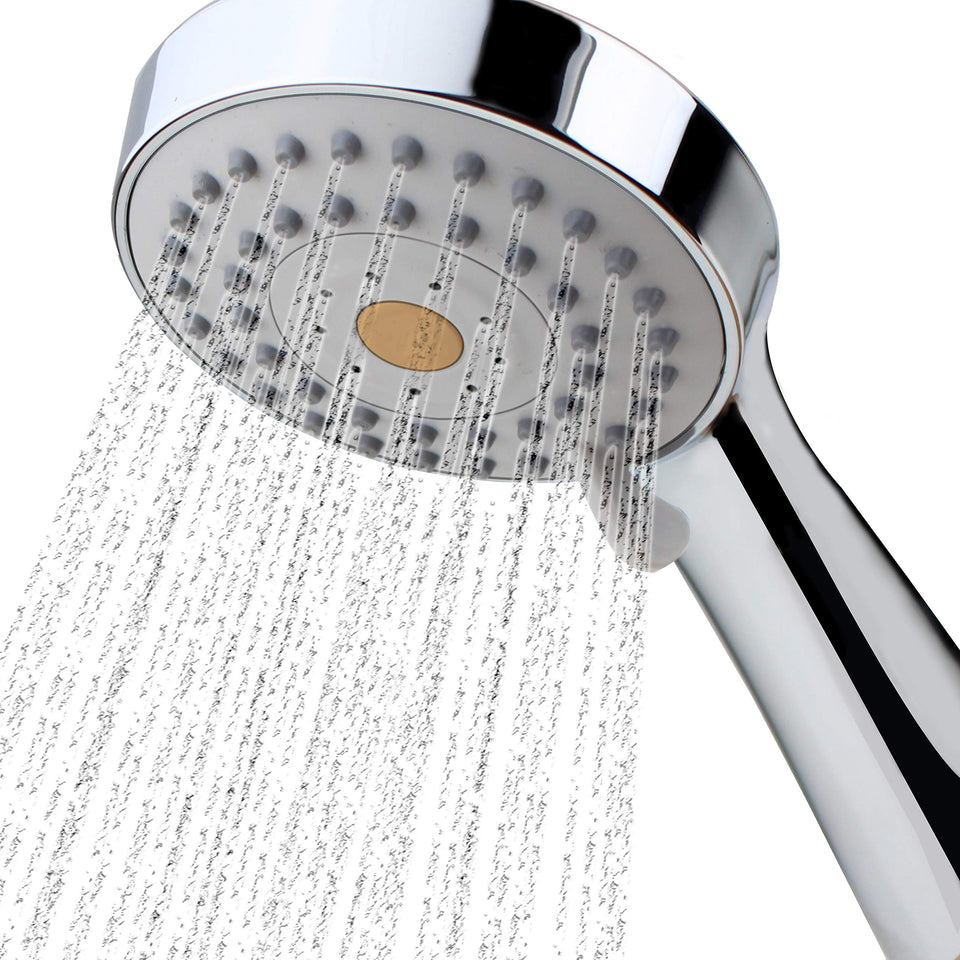 HO2ME high pressure shower head in chrome finish delivers a strong, refreshing spray