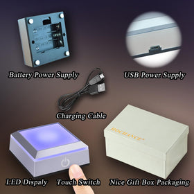 Hochance crystal night light on a nightstand enhancing bedtime mood