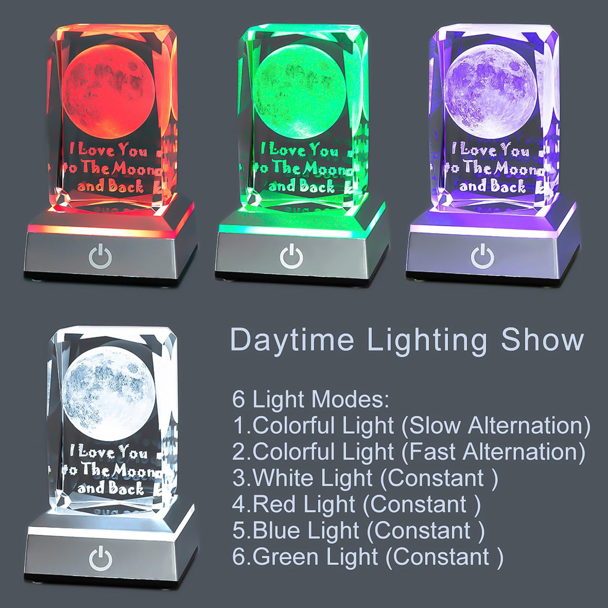 Hochance LED base with six color modes for romantic or festive ambiance