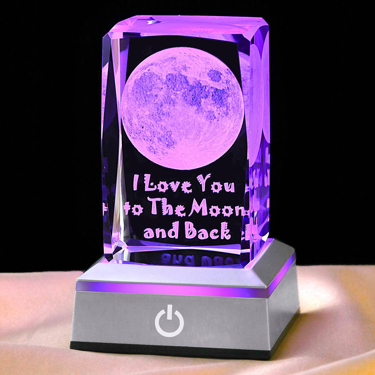 Hochance Moon Crystal Night Light with K9 crystal for lasting clarity and decorative display