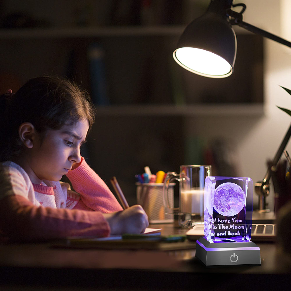 Hochance crystal lamp featuring I Love You message for heartfelt gift moments
