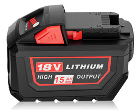 HOCHSTERN 18V 15Ah battery front view for Milwaukee M18.