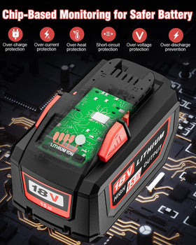 HOCHSTERN battery in use with Milwaukee drill for steady performance.