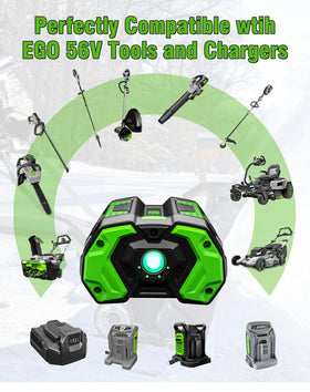 HOCHSTERN EGO 56V 5.0Ah battery bundled with original charger visuals.