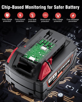 HOCHSTERN battery safety icons signaling protection features.