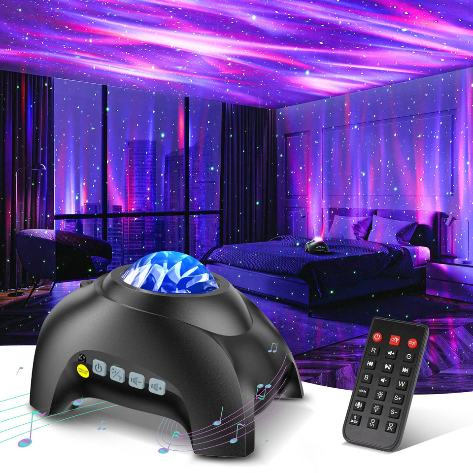 HODANS aurora projector front view for immersive bedroom visuals