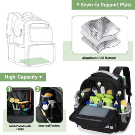 HODRANT cleaning backpack bottom plate provides sturdy support for heavier items.