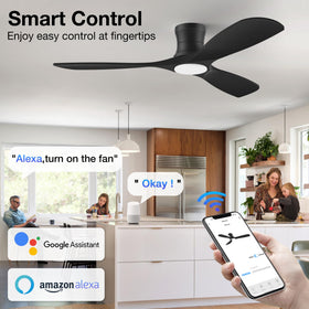 Hoenofly remote-wall-control demonstrates convenient ceiling fan operation.