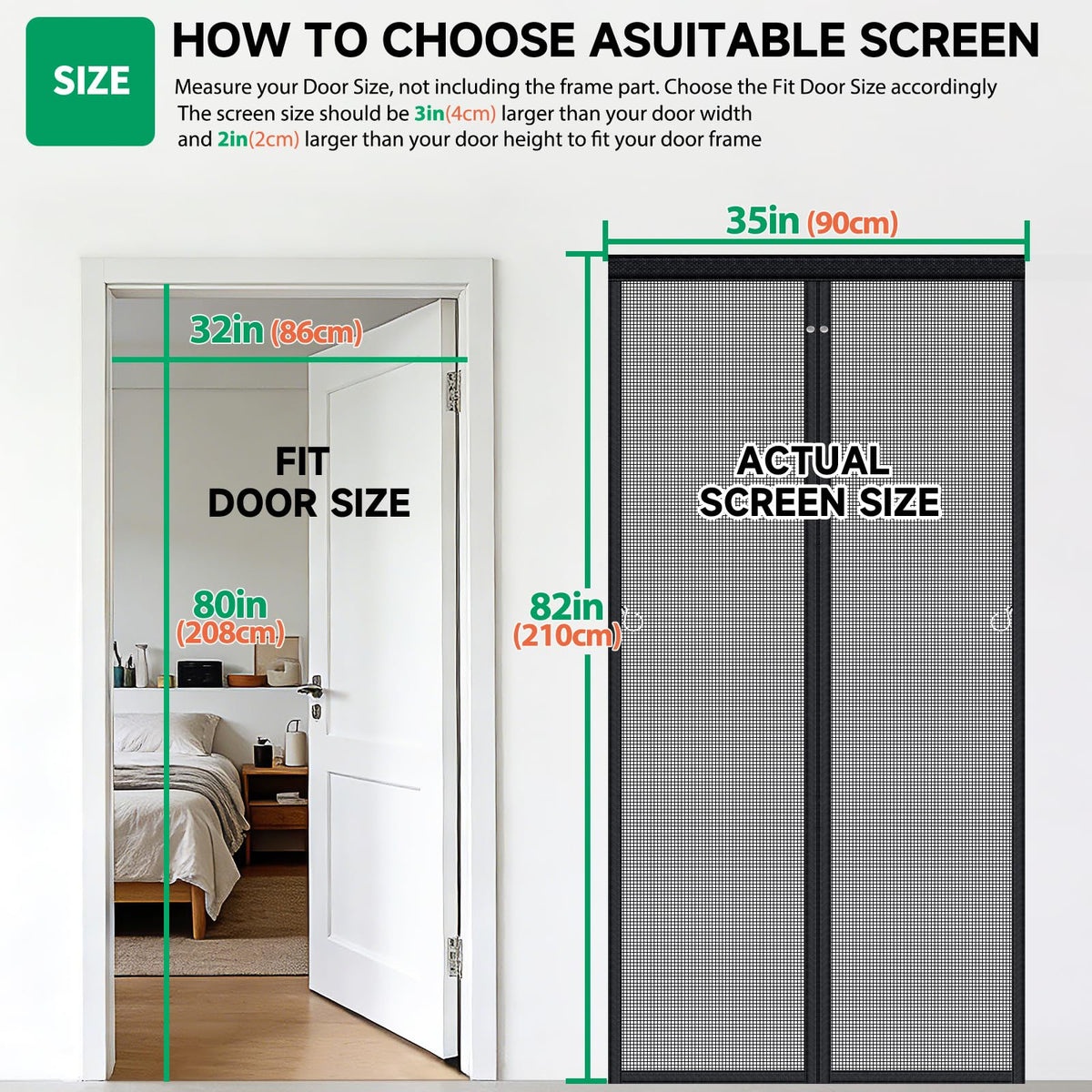HOFUDON heavy-duty fiberglass mesh keeps insects out while allowing airflow