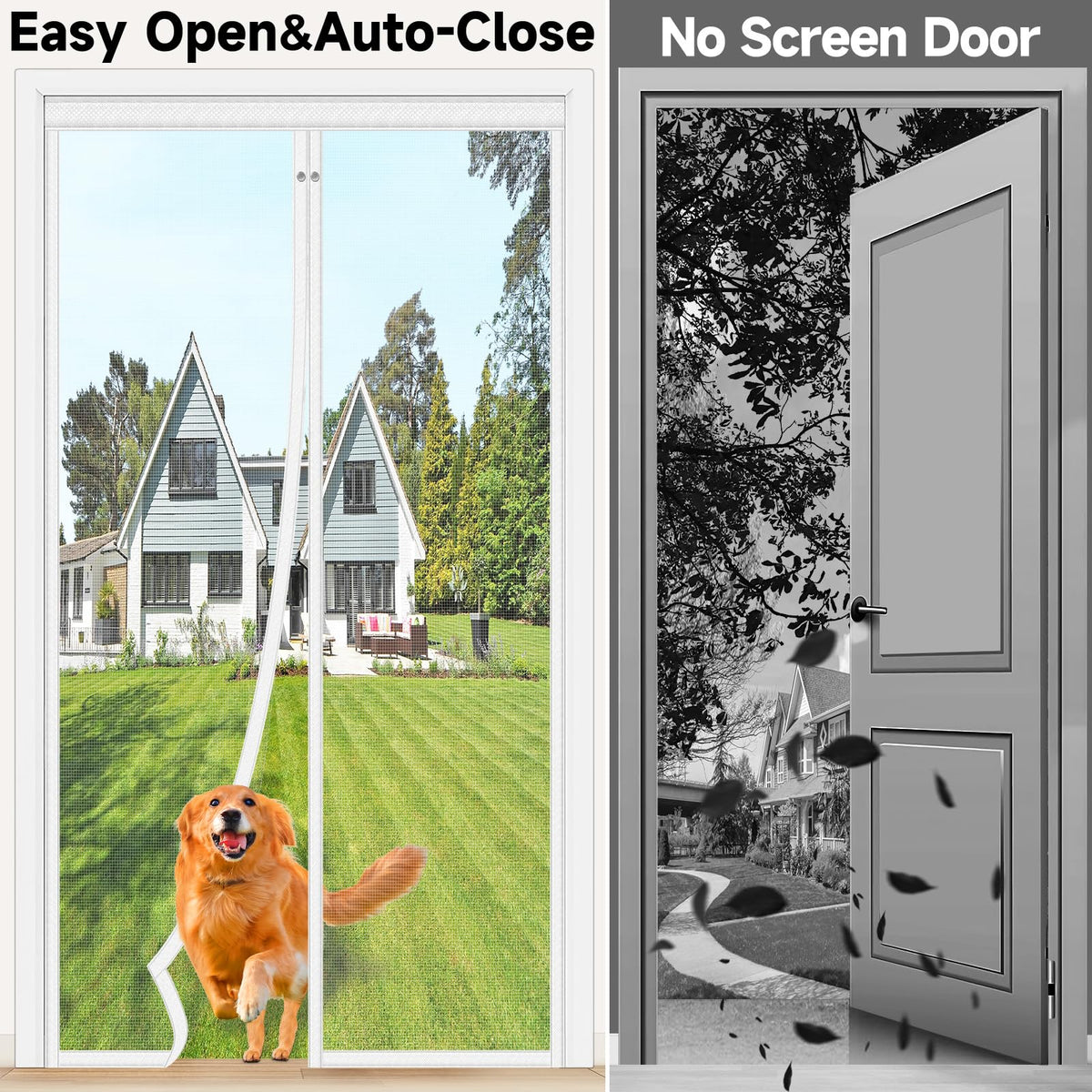 HOFUDON screen size 35x82 fits doors up to 32x80 for easy replacement.