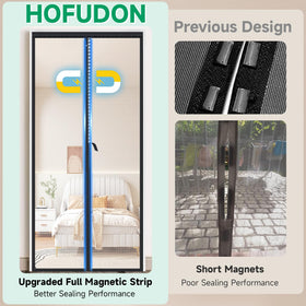 HOFUDON reinforced top and bottom design strengthens closure against wind and pets.